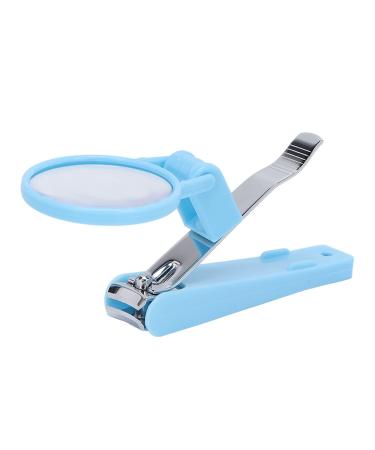 Sluffs Portable Nail Clipper with Magnifying Glass for Children Elderly Fingernail Toenail Ergonomic Handle Toenail Clipper Cutter Compact ABS and Alloy Material