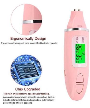 Uxsiya Digital LCD Skin Tester Skin Oil Analyzer Skin Hydration Analyzer for Detect Skin Condition and Facial Care - Buy Online on GoSupps.com