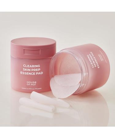 House of Hur Clearing Skin Prep Essence Pads Fungal Acne Safe AHA BHA PHA Exfoliating Toner Pads with Red Beet Extract Alcohol-Free Fragrance-Free Korean Skincare 70 Pads (140 ml) - Buy Online on GoSupps.com