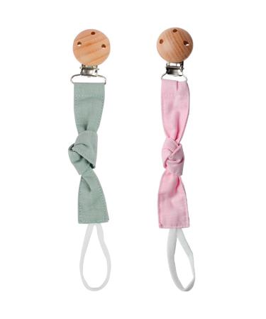 2-part pacifier chain with name pacifier chain pacifier chain young pacifier chain girls for baby boy and girls suitable for all pacifier personalized pacifier chain cotton (green pink)