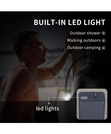 5 Gallon Rechargeable Electric Camping Shower | 8 Spray Modes | Solar Heating | Built-in Thermometer - Ideal for Beach, Camping, Hiking - Buy Online on GoSupps.com