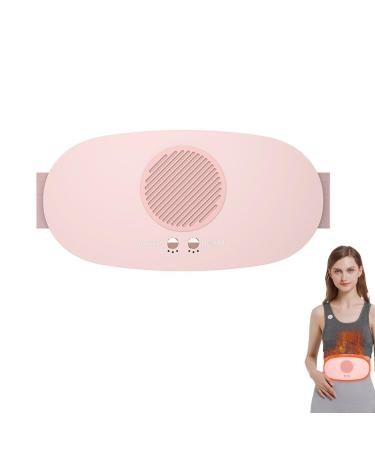 Kyaoayo Menstrections period heating belts portable electrical waist belt for back pain with 5 heat levels and 7 vibration massage modes relief from abdominal pain for women (pink)