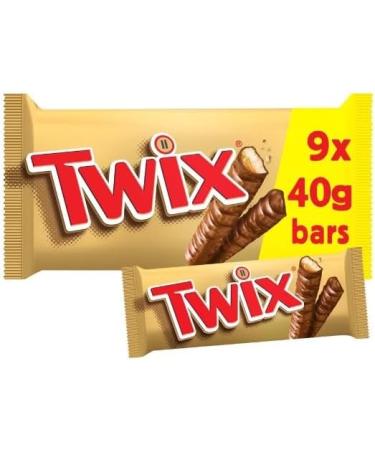 2 x Twix Twin Chocolate Bars Multipack 9 X 40g Delicious Tasty And Twisty Treat Gift Hamper For Birthday Christmas Sold By Kidzbuzz - Buy Online on GoSupps.com
