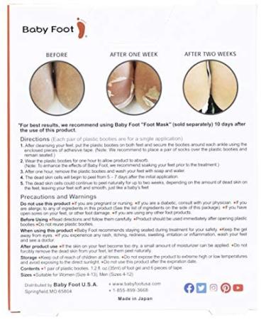 Baby Foot Original Exfoliant Foot Peel - Repair Rough Dry Cracked Feet - Lavender Scented - 2.4 Fl. Oz - Buy Online on GoSupps.com