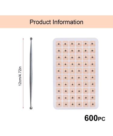 600 Pieces Ear Seed Acupuncture Set - Premium Ear Massage Stickers Stainless Steel Cleaner & Acupresser Pen for Effective Wellness - Buy Online on GoSupps.com
