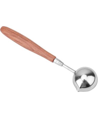 Spoon Sealing Wax Spoon Melting Spoon Sealing Stamp Wax Seal Warmer Oven (Fire Colour Spoon with Wooden Handle (Long Handle) - Buy Online on GoSupps.com