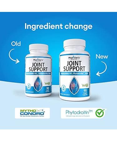 Triple Strength Glucosamine Chondroitin MSM with Phytodroitin, Turmeric & Boswellia - Joint Supplements for Men & Women - 90 Vegan Capsules - Buy Online on GoSupps.com