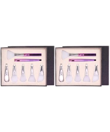 MAGICLULU 2 Sets Brush Set Skincare Products for Spatula Makeup Tool Facial Brush Facial Cleansing Products Applicator Brush Beauty Brush Soft Fur Care Brush