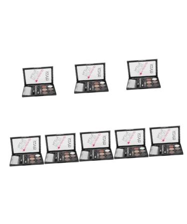 Beavorty 8 Sets Eyebrow Powder Set Eyebrow Brush Eyebrow Powder Tool Lit Makeup Supply Eyebrow Stickers Miss
