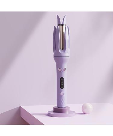 Yuehuam Automatic Hair Curler 28mm Barrel Fast Heating Rotating Curling Iron Wand with 4 Adjustable Temps Auto Shut-Off Hair Styling Tool Purple
