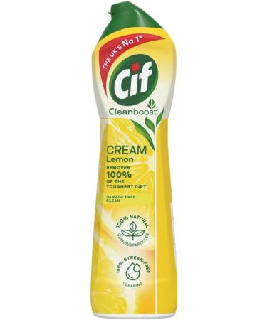 Cif Clean Boost Cleaning Pack: Cream Cleaner for hard surfaces with no damage 500ml Lemon scent + Power + Shine Bathroom Cleaner Spray 700ml Removes Limescale & Soap Scum & No Harsh Smells - Buy Online on GoSupps.com
