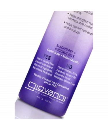 GIOVANNI 2chic Leave-In Elixir - Ultra-Repairing, Nourishing Formula for Dry, Color Treated Hair, 4 Fl Oz - Paraben-Free, Blackberry & Coconut Milk - Buy Online on GoSupps.com