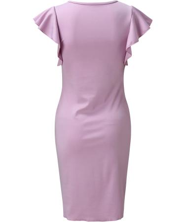 Briskorry V-Neck Floral Lighter Business Dresses for Ladies | Elegant Summer Festival Dresses with Ruffled Hems - Buy Online on GoSupps.com