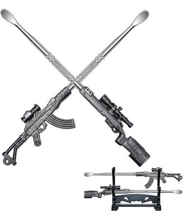 LONGTAO 2Pcs Wax Carving Tool Set | Metal Gun-shape Sculpting Tool with Holder | 6.3Inch - Buy Online on GoSupps.com