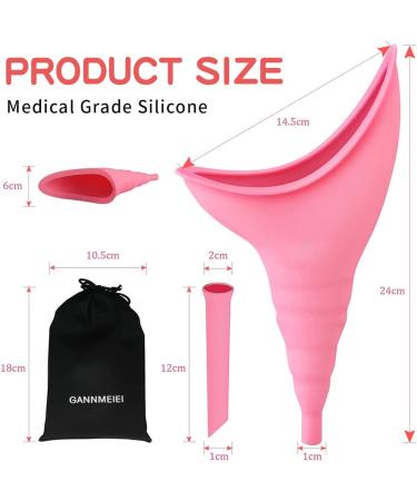 GANNMEIEI Portable Female Urinal Device - Pee Standing Up Easily - Pink - Buy Online on GoSupps.com