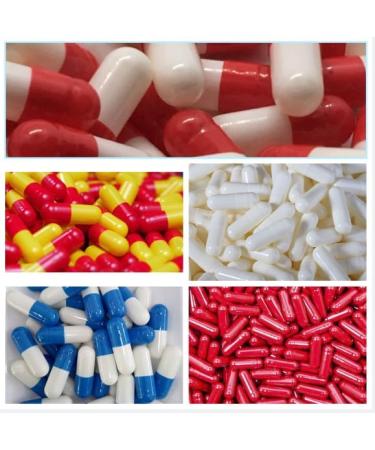 200 Size 00 Red/White Empty Gelatin Capsules Gelatine Hard Pill Cases Self Fill - Buy Online on GoSupps.com