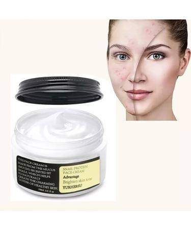 Facial cream with snail mucus hyaluronic acid and collagen 100 ml moisturizing care for sensitive irritated or red skin soothing and whitening skin - Buy Online on GoSupps.com