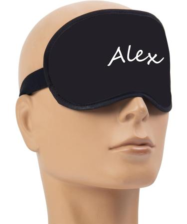 Personalized Name Sleep Mask - Custom Blackout Eye Mask for Night Sleeping and Travel - Customizable Elastic Cord - Ideal for Women and Men - Buy Online on GoSupps.com