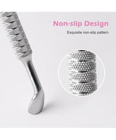 Double-end Durable Cleaner Safe Stain Steel Portable Cuticle Pusher(A) - Buy Online on GoSupps.com