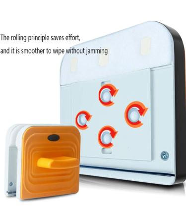 Window Cleaner Wipers Double-Side Glass Cleaner Window Cleaner Glider Washing Brush Equipment Glass Wiper Cleaning Tool for High-Rise and Car Glazed Windows Thickness (B White 8  - Buy Online on GoSupps.com