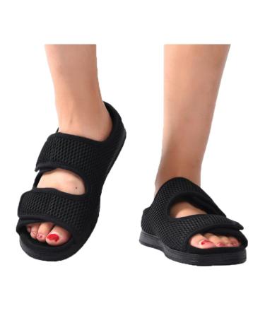 HDGZ Diabetic Shoes for Elderly Swollen Feet Adjustable Large Size Walking Shoes Non Slip Sneakers for Swollen Feet Edema Width X-Wide 9 Wide Men