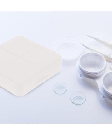 Gleavi 6-Sentence Contact Lens Container - White Contact Lens Case with Tweezers | Halloween Organizer - 2-Pack (6.5x6.5x2cm) - International Shipping Available - Buy Online on GoSupps.com
