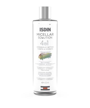 ISDIN Micellar Solution, 4 in 1 Makeup Remover, Cleanser, Hydrating Toner - Suitable for Sensitive Skin, 13.5 Fl. Oz
