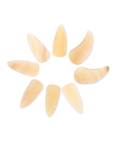 POPETPOP 8 Pcs Guzheng nail pieces lute instrument false nail tips instrument fake nails Finger Protectors guitar picks guitar for kids Portable Guzheng Nails Plicks horns child Sadhu thumb 2.7X1.2X0.1CM Yellow