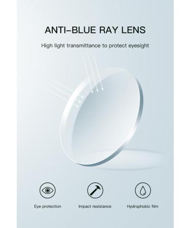LIGOES TR90 Anti Blue Light Glasses - Retro Square Prescription Eyeglasses for Women | Fashion Blue & Clear Frame - Buy Online on GoSupps.com