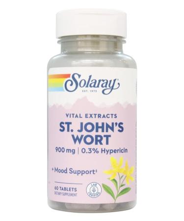 Solaray - Guaranteed Potency St. John's Wort One Daily 900 mg. - 60 Tablets - Buy Online on GoSupps.com