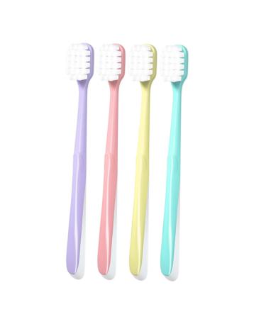 Minkissy 4 pieces toothbrush set made of soft cotton teenage toothbrush women toothbrush toothbrushes clean 3-page toothbrush hand toothbrush portable box women soft fur
