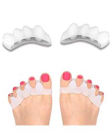 xwanli 2 pairs of silicone hallux valgus toe separators friction protection ball protection foot bandage