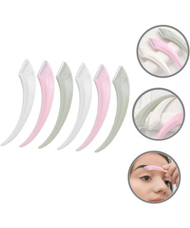 Frcolor 6Pcs Meniscus Hair Edge Brush & Facial Razor Set | Anti-Scratch Eyebrow Trimmer for Women | Stainless Steel Dermaplaning Tool | Miss Cosmetics - Buy Online on GoSupps.com