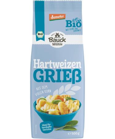  Bauckhof Demeter durum wheat semolina 2 x 500 g - Buy Online on GoSupps.com