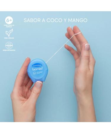 Biomed Mango & Coconut Dental Floss | Eco-Friendly Oral Care | International Shipping Available - Buy Online on GoSupps.com