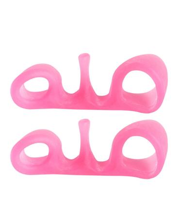 Hammer Toe Straightener And Corrector 1 Pack Soft Gel Crests Splints Reduce Foot Pain Overlap Flexible Footcare Pumice Stone for Body (Pink One Size) One Size Pink