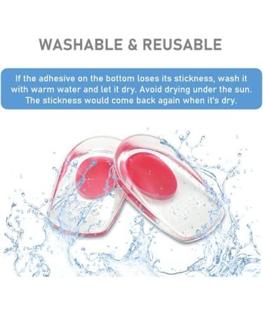 VivoFoot Gel Heel Cups - Plantar Fasciitis, Heel Spur, & Achilles Pain Relief - Men & Women - Small 1 Pair - Red - Buy Online on GoSupps.com