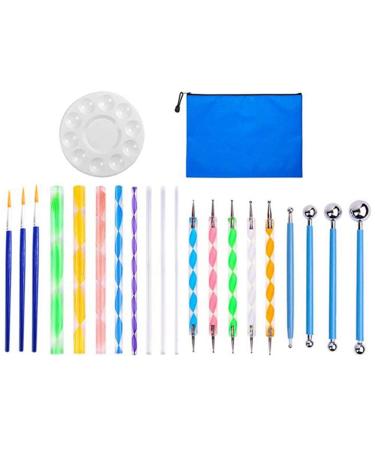 FYOBOT Mandala Template Painting Combo Set 27-Piece Stippling Tool Soft Pottery Painting Pen