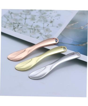 BELLIFFY 5pcs Cosmetic Beauty Spoon Face Cream Applicator Makeup Spatulas Small Eye Cream Zinc Alloy Golden 6.5X1.3X0.3CM Golden - Buy Online on GoSupps.com
