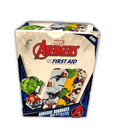 Marvel Avengers Assortment Adhesive Bandages 100-ct 3/4x3 - Hulk  Black Widow  Ant Man