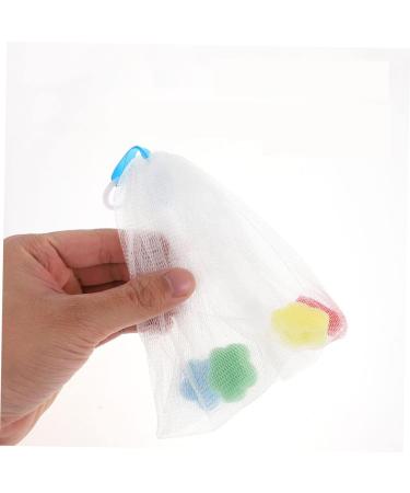 Baluue 4 Pcs Foaming Net Soap Mesh Pouches Portable Soap Exfoliating Soap Bag Soap Pouch White Pe - Buy Online on GoSupps.com