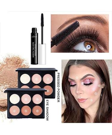 RoseFlower 20Pcs Professional Makeup Set - All-In-One Essential Starter Set with Cosmetic Bag, Eyeshadow Palette, Lip Gloss, and Foundation Brush | Makeup Gift Sets for Women - Buy Online on GoSupps.com