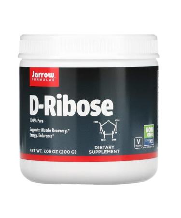 D-Ribose Jarrow Powder - Natural Energy Source & Muscle Support - 200g - Premium Quality
