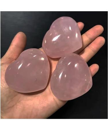 Begoat Family Gift - High-Quality Natural Rose Quartz Heart Crystal Energy Minerals for Home Decor & Luck (40-45mm) - Buy Online on GoSupps.com