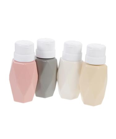 HONMEET 4 x Nail Polish Remover Bottles with Locking System for Liquid Remover Dispensing