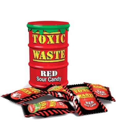 Halloween Trick or Treat Sweets Candy Mix - Toxic Waste Mix of 3 Tubs with Different Flavours of Red Sour Candy Green Sour Candy and Yellow Sour Candy - Buy Online on GoSupps.com