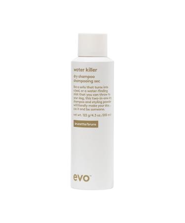 evo Water Killer Dry Shampoo Brunette - Absorbs Oil to Refresh Hair Brunette Pigment that Blends Tones Styling Spray - 200ml / 4.3oz 200.00 ml (Pack of 1)