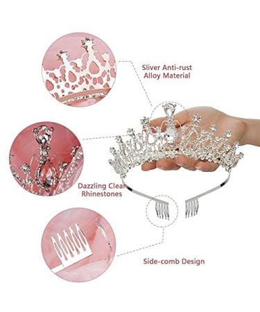 Crystal Rhinestone Tiara Crown - Elegant Bridal Headband for Weddings Proms and Parties | Perfect Gift for Girls & Women - Buy Online on GoSupps.com