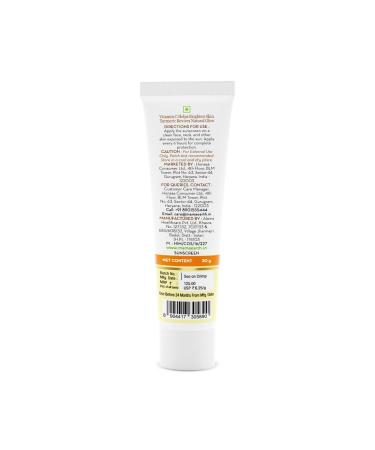 Mamaearth Vitamin C Daily Glow Sunscreen | SPF 50 & PA+++ | No White Cast Reduces Tanning | Long Lasting Sun Protection | 0.71 Oz (20g) - Buy Online - Buy Online on GoSupps.com