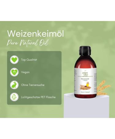 Pagra Natur Massage Oil - 100% Pure Wheat Germ Oil 1st Pressing 250 ml | Premium Natural Body Oil for Relaxation & Skin Nourishment - Ships Internationally - Buy Online on GoSupps.com